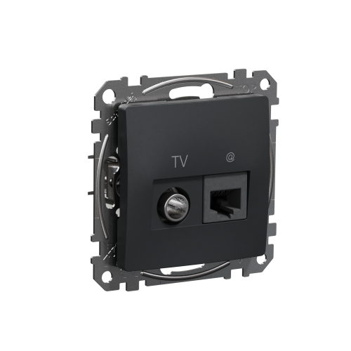 Sedna Design & Elements Gniazdo komputerowe-antenowe TV+RJ45 kat. 6 UTP czarny antracyt SDD114469T SCHNEIDER - sdd114469t_0002[1].png